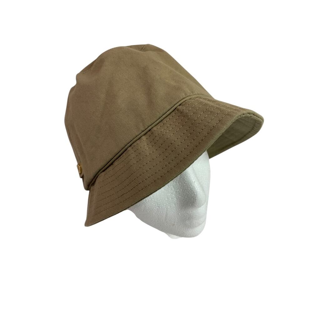 One Size Isaac Mizrahi Live Womens Khaki Cotton Bucket Hat